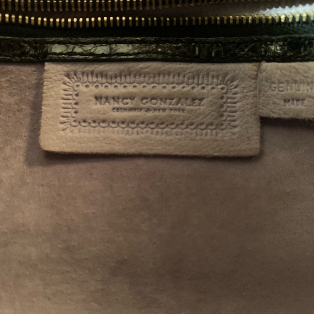 Nancy Gonzalez Black Embossed Leather Clutch - Picture 10 of 15